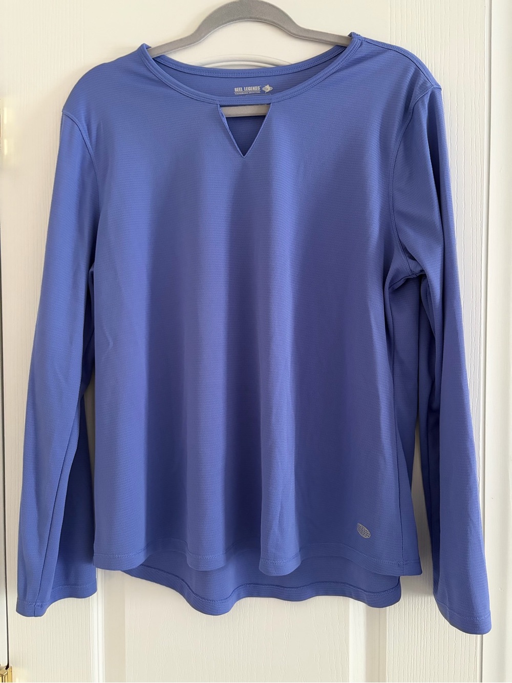 Reel Legends Long-Sleeve Performance Tee in Periwinkle Blue